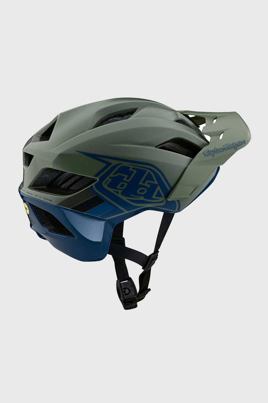Troy Lee Designs Flowline SE MIPS Helmet - Badge Olive/Indigo