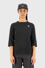 Load image into Gallery viewer, Mons Royale Womens Tarn Merino Shift Raglan 3/4 - Black