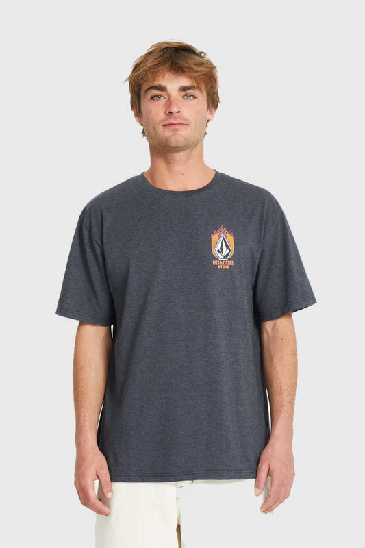 Volcom Draggin Stone Tee - Heather Black