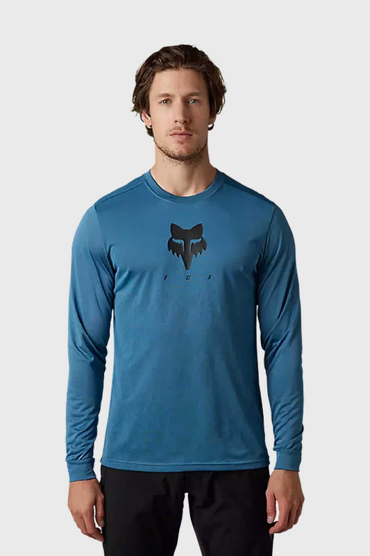 Fox Ranger Tru Dri Release Long Sleeve Jersey - Dark Slate