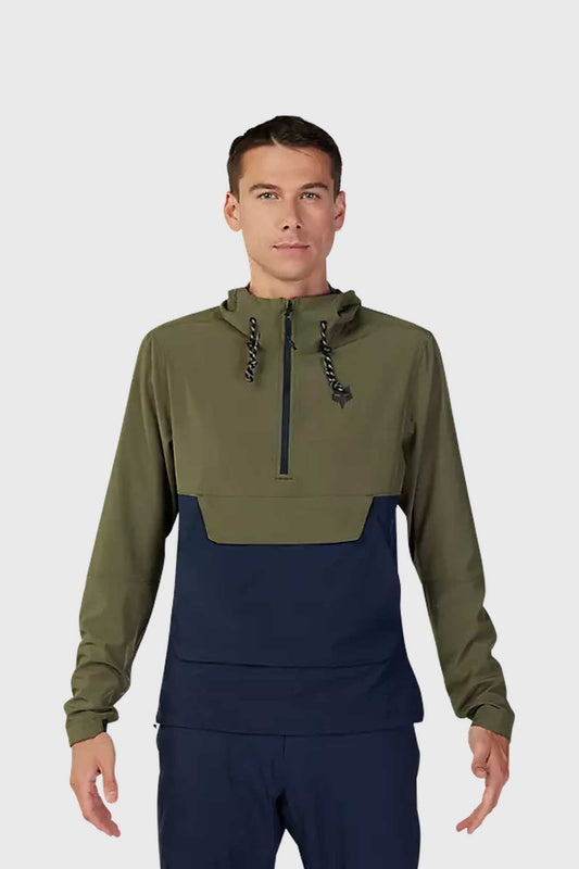 Fox Ranger Wind Pullover - Olive Green