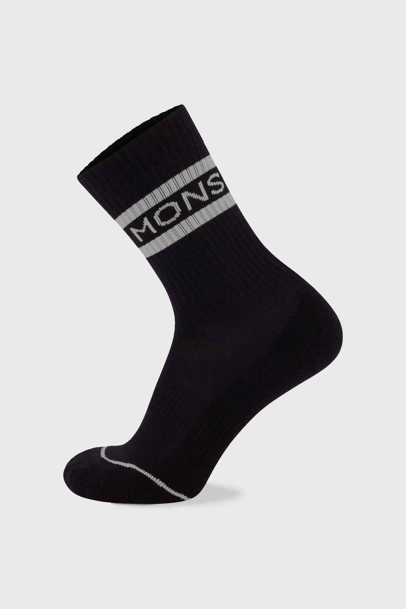 Mons Royale Signature Crew Sock - Black/White