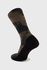 Mons Royale Atlas Crew Sock - Olive Tie Dye