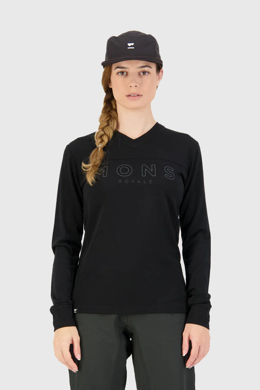 Mons Royale Womens Redwood Enduro VLS Jersey - Black