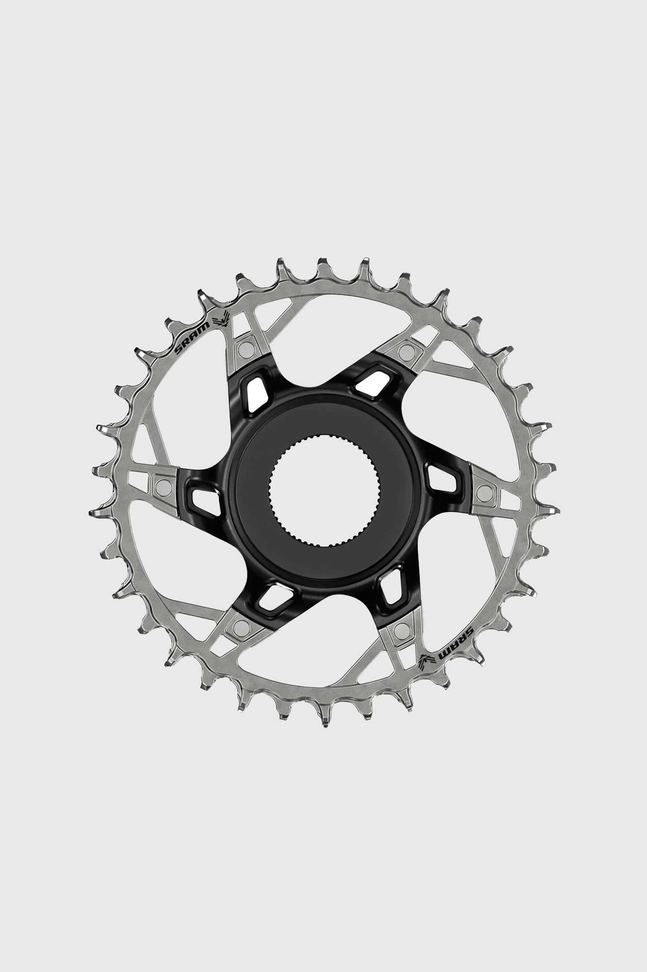 SRAM XX Chainring T-Type Eagle Shimano Steps Direct Mount - Black/Silver 36t