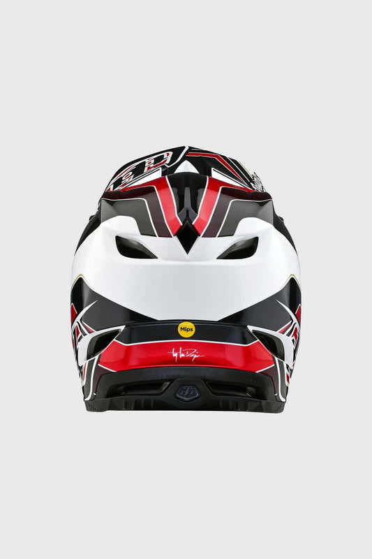Troy Lee Designs D4 Polyacrylite Helmet - Block Charcoal/Red