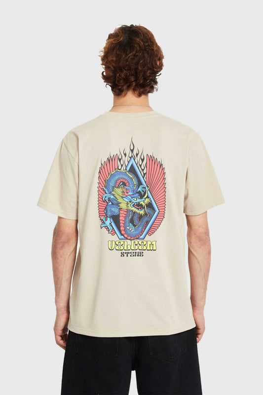 Volcom Draggin Stone Tee - Light Khaki