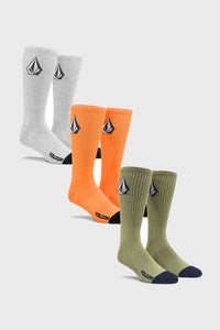 Volcom Full Stone Sock 3 Pack - Turbo Orange