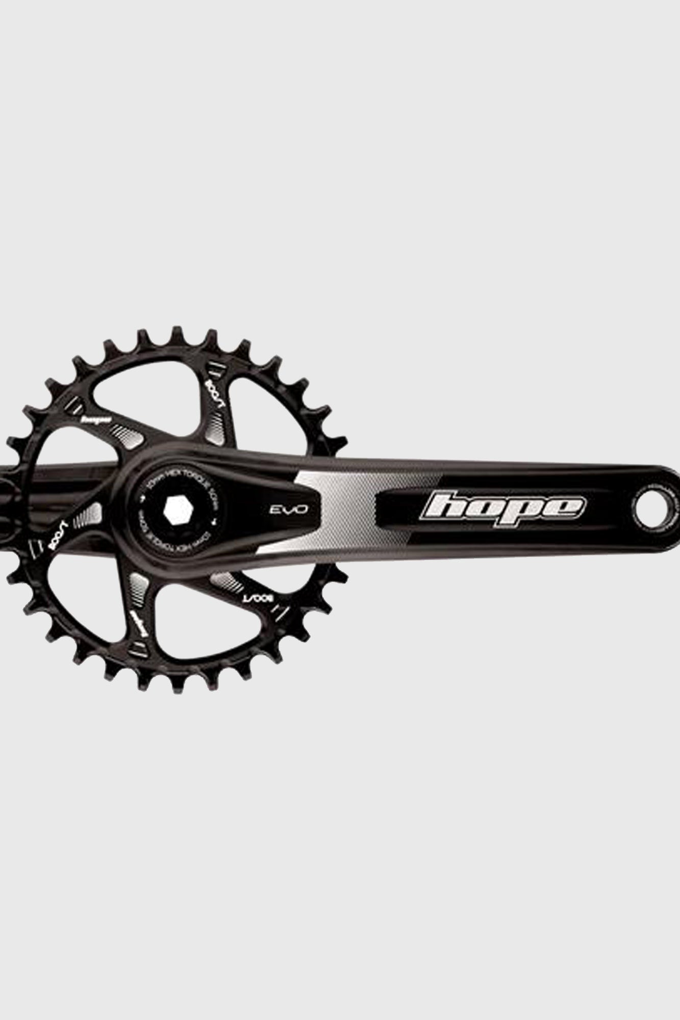 Hope EVO Crankset - No Spider 68/73mm 155mm Black