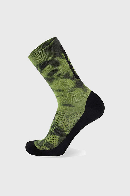 Mons Royale Atlas Crew Sock Digital - Limelight Tie Dye