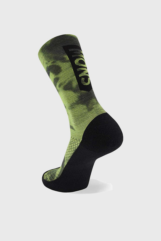 Mons Royale Atlas Crew Sock Digital - Limelight Tie Dye