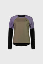 Load image into Gallery viewer, Mons Royale Womens Tarn Merino Shift Wind Jersey - Walnut/Black/Thistle