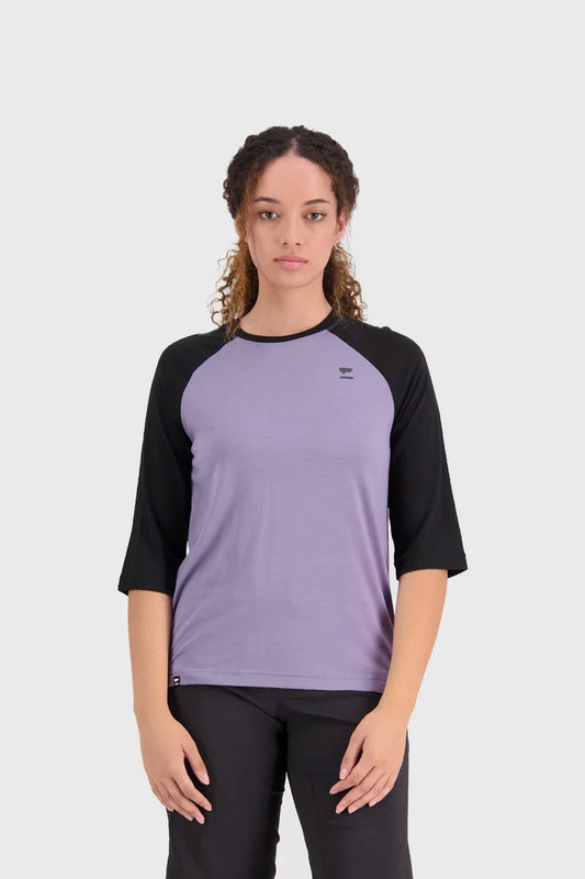 Mons Royale Womens Tarn Merino Shift Raglan 3/4 - Thistle