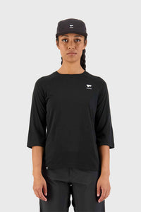 Mons Royale W's Tarn Merino Shift Raglan 3/4 - Black