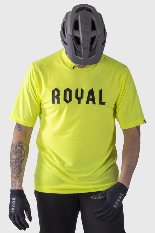 Royal Core Jersey Corp SS - Flo Yellow / Heather