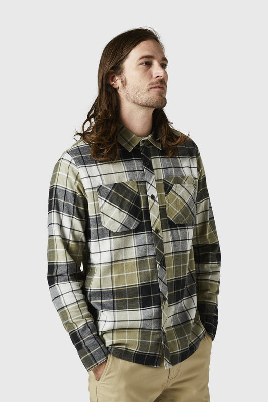 Fox Grainz Utility Flannel Shirt - Bark