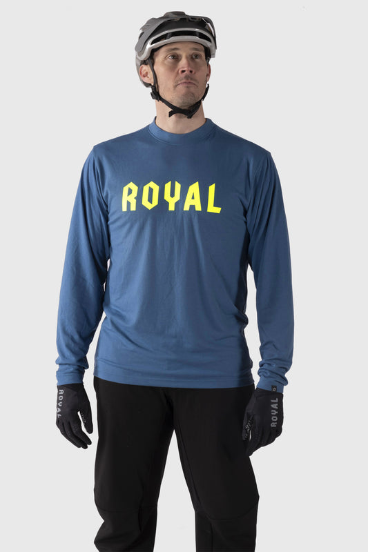 Royal Core Jersey Corp LS - Steel Blue / Heather