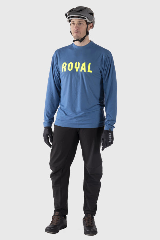 Royal Core Jersey Corp LS - Steel Blue / Heather