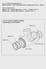 Load image into Gallery viewer, Hope 29mm DUB Bottom Bracket Conversion Kit