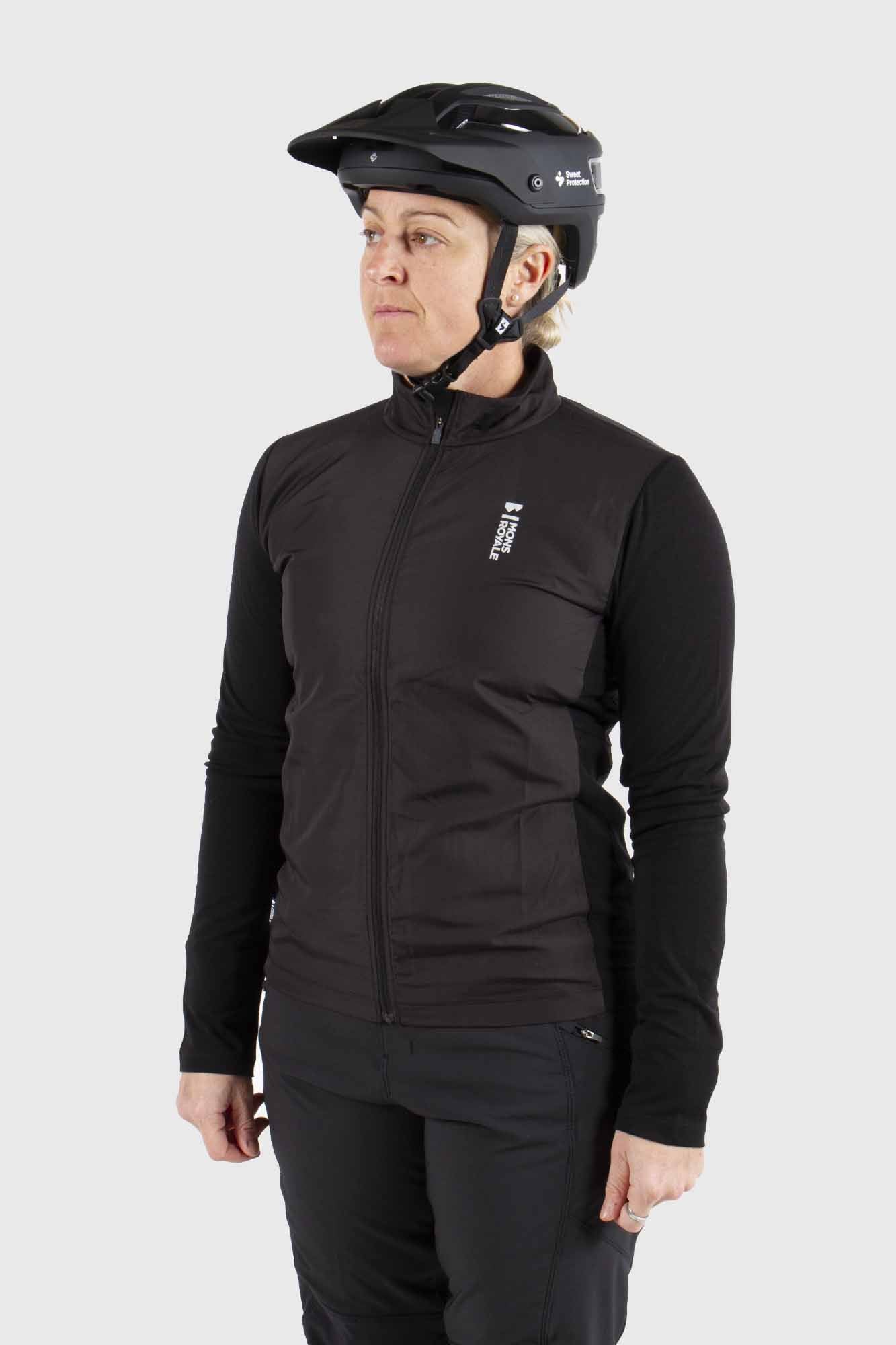 Mons Royale Redwood Wind Jersey Womens - Black