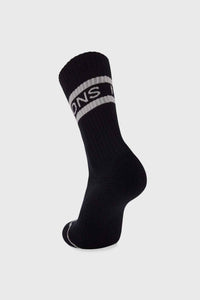 Mons Royale Signature Crew Sock - Black/White