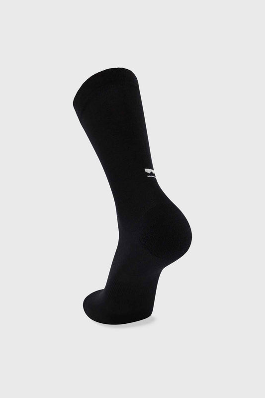 Mons Royale Atlas Crew Sock - Small Logo Black