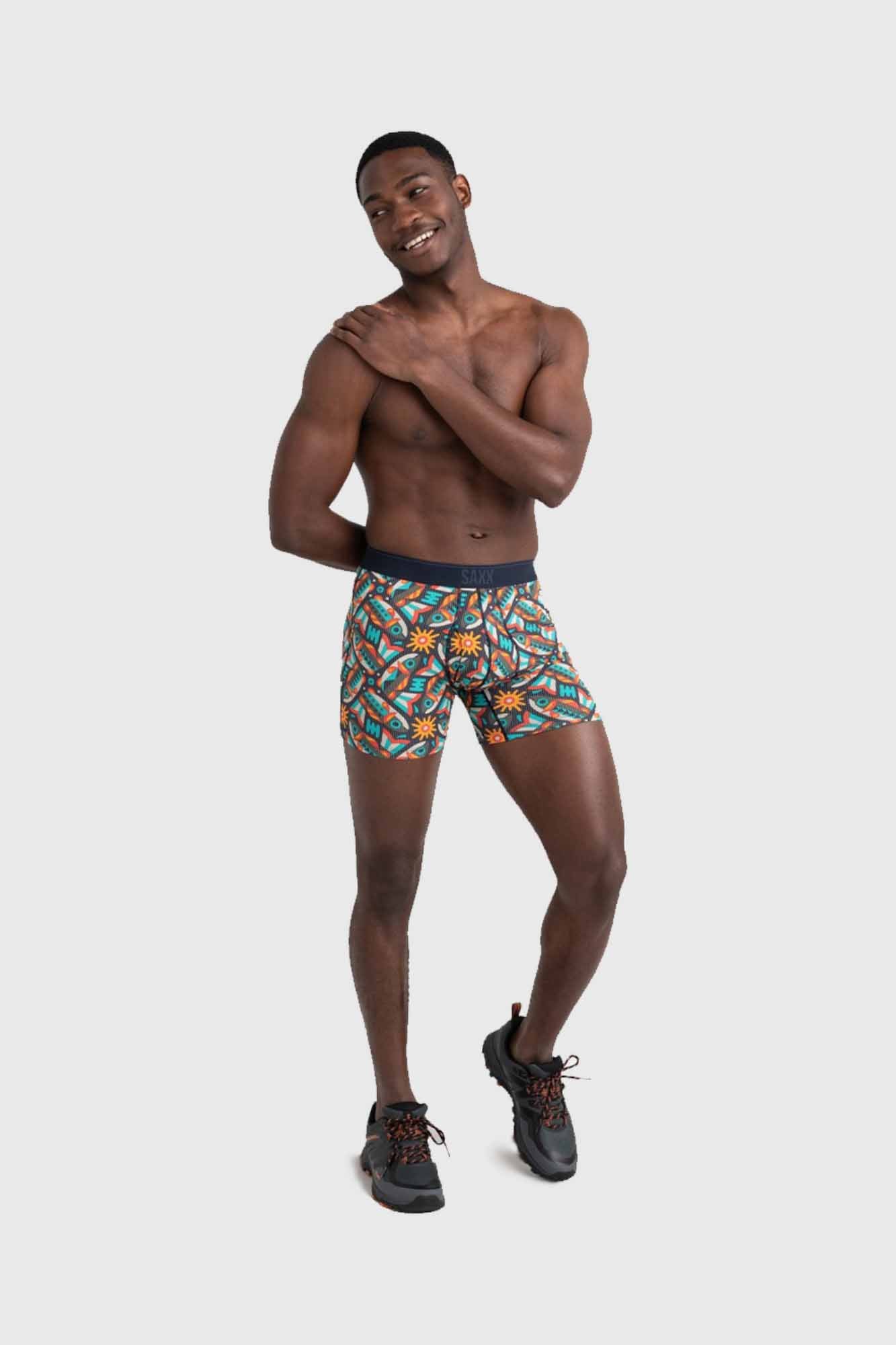 SAXX Quest Boxer Brief - Multi Fish Are Fly