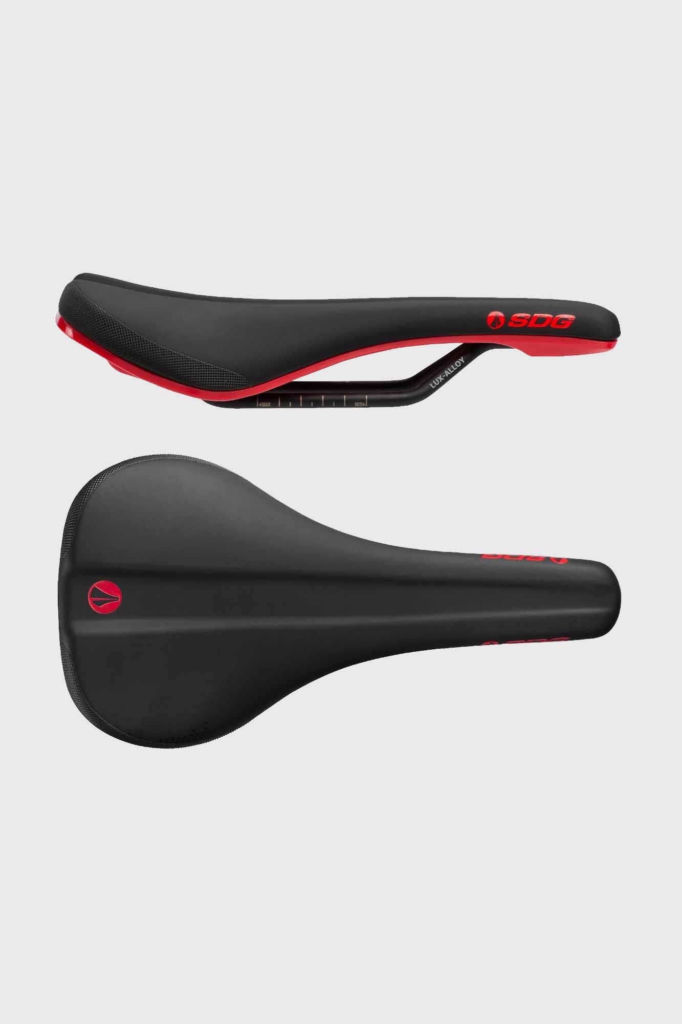 SDG Bel Air 3.0 Saddle Lux - Black Microfibre / Red