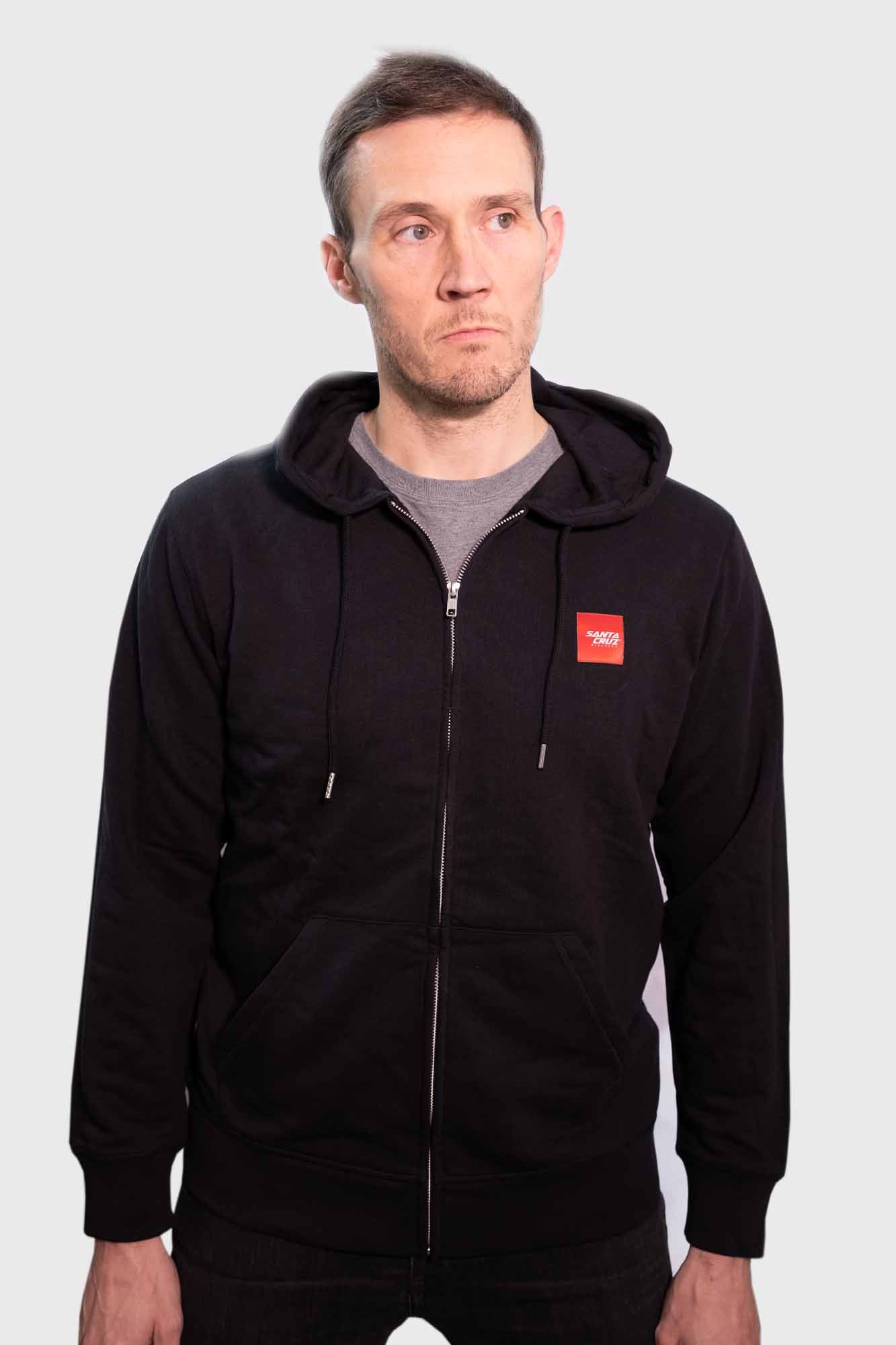 Santa Cruz Patch Zip Hoody - Black