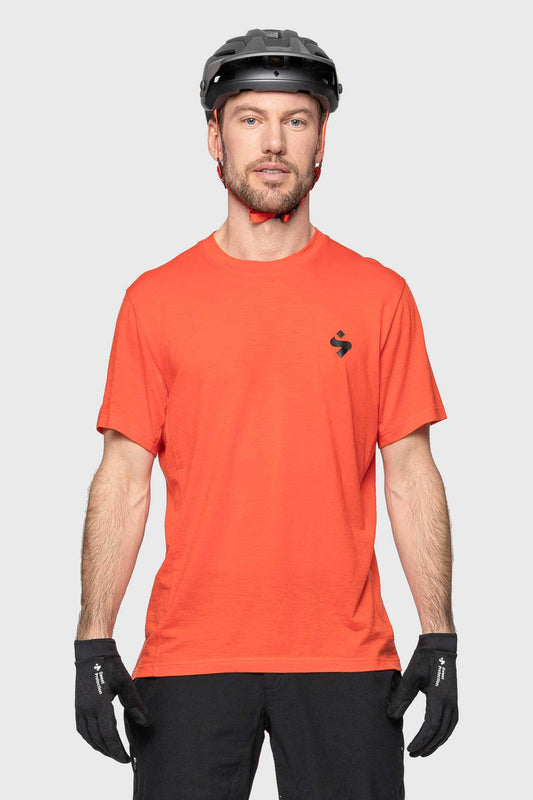 Sweet Protection Hunter Short Sleeve Merino Jersey - Tomato