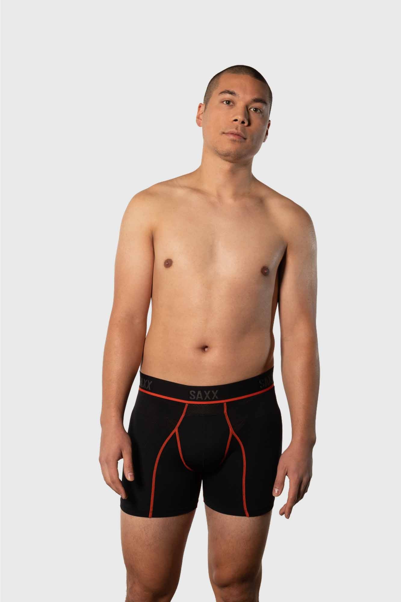 SAXX Kinetic HD Boxer Brief - Black / Vermillion – Stif Mountain Bikes